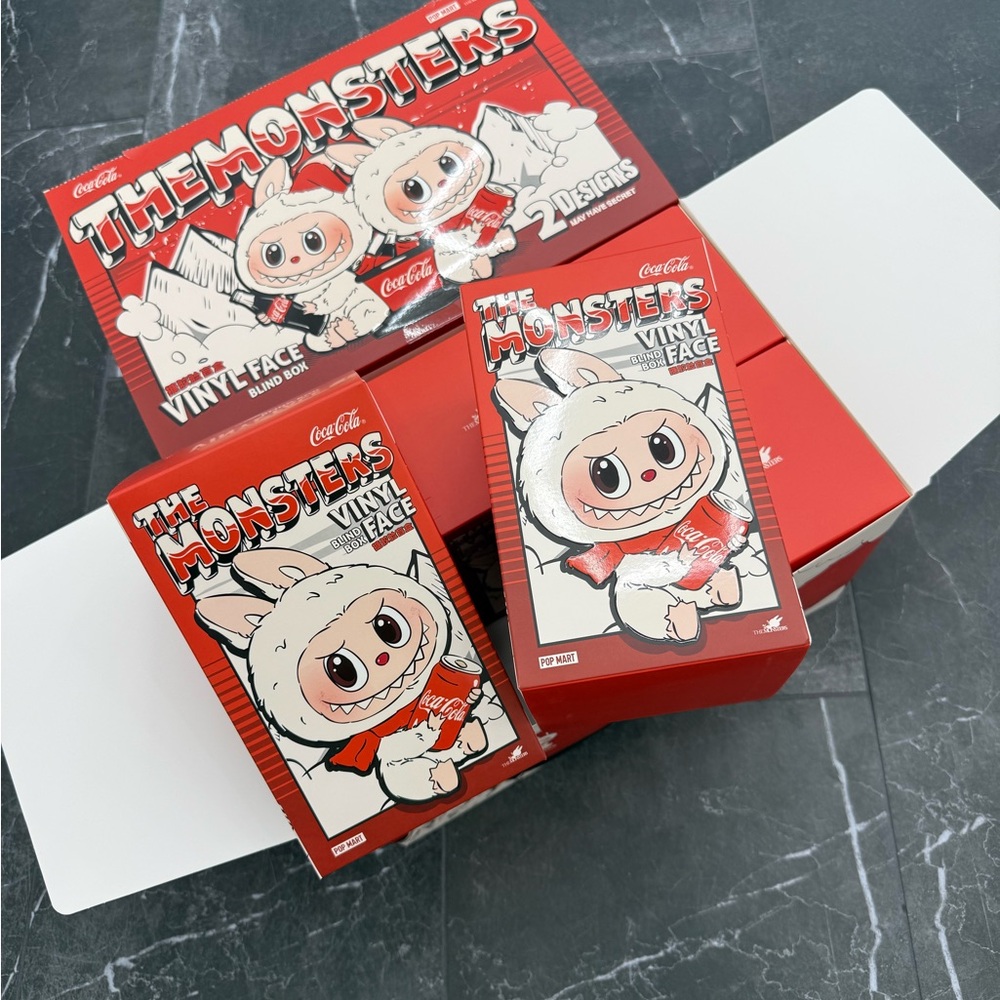 Coca-Cola The Monsters Labubu blind boxes.